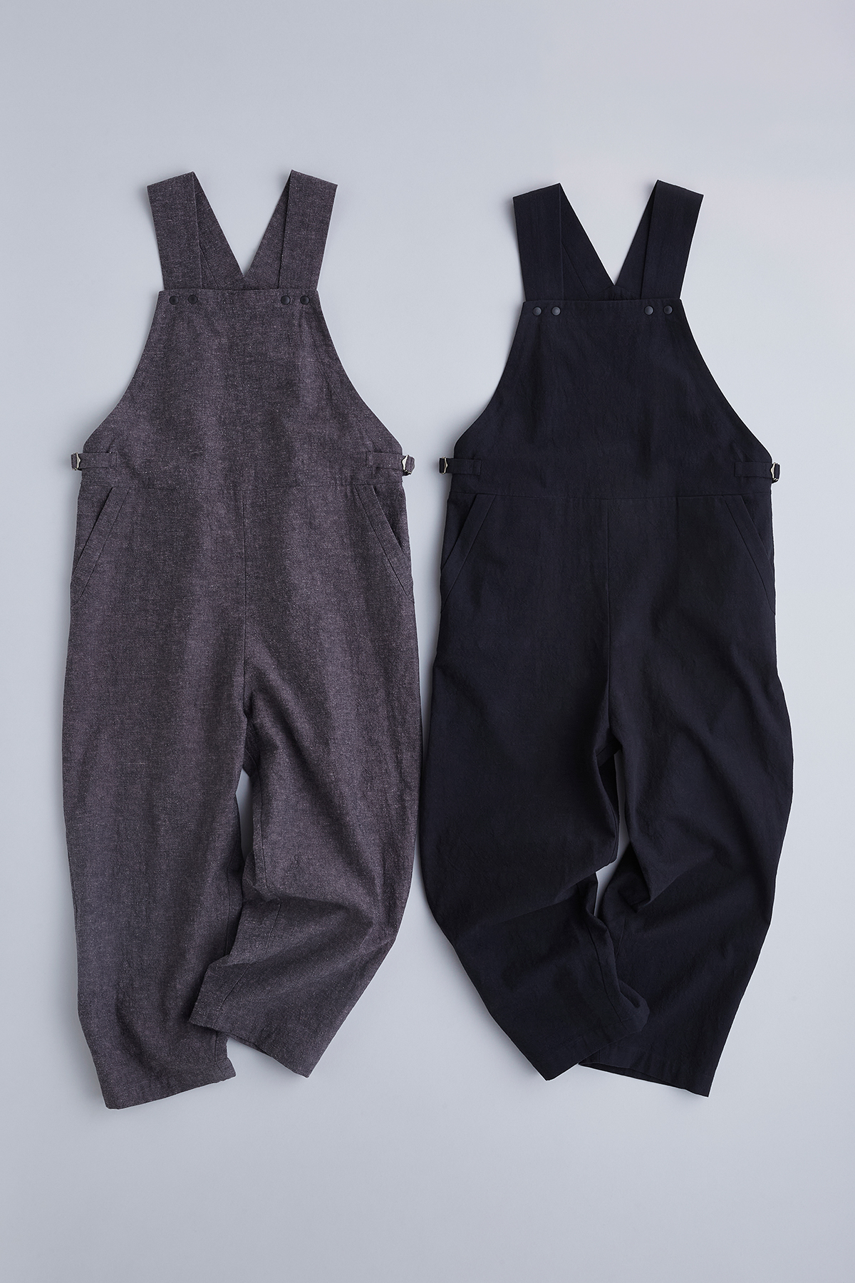 cotton linen slab overalls-pants