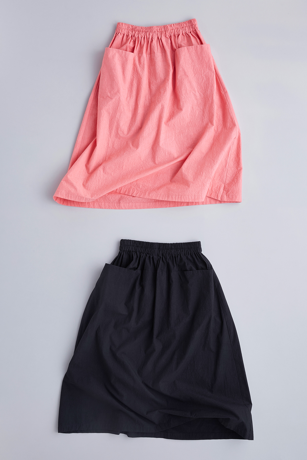 down proof cotton cut-in pocket skirt